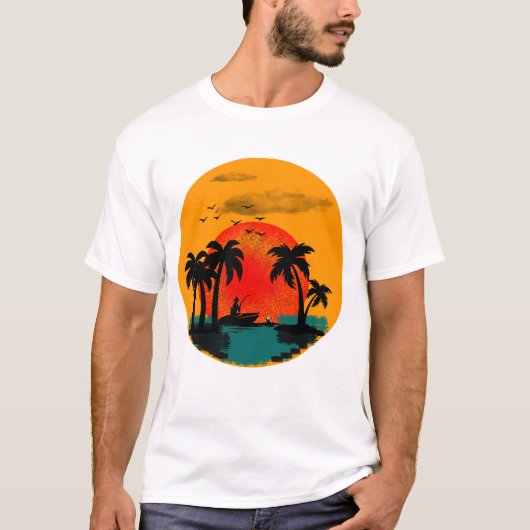 T-shirt 1. Pêche : Connexion avec la nature (Devant)