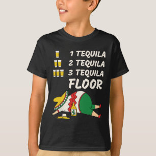 T-shirt 1 Tequila 2 Tequila 3 Tequila Étage - Fête Amusant