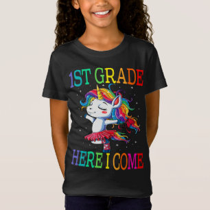 T-Shirt 1Ème Année Je Reviens Unicorn À L'École