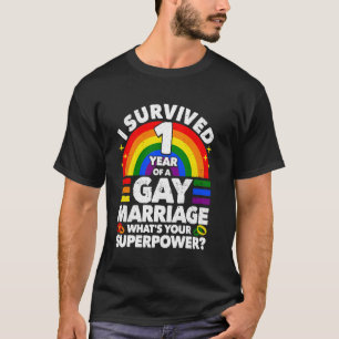 T-shirt 1er anniversaire de Mariage 1 an mariage gay Husba