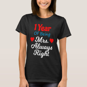 T-shirt 1er anniversaire de Mariage pour les femmes Son Mm
