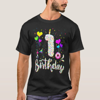 T-shirt 1er anniversaire fille 1 ans Anniversaire Doughnut