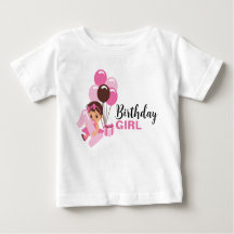 T-shirt 1er anniversaire fille avec ballons