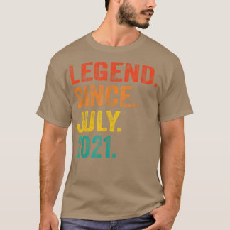 T-shirt 1er Anniversaire Légende Depuis Juillet 2021 1 Ans
