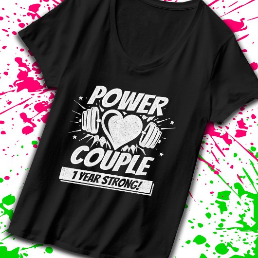 T-shirt 1er anniversaire Mariage couple de condition physi