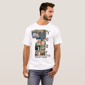T-shirt 1er anniversaire mariage personnalisé 7 photo coll (Devant entier)