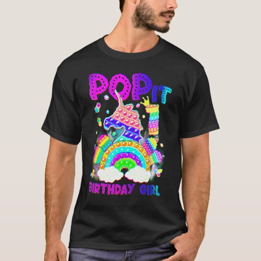 T-shirt 1er anniversaire Unicorn Fidget Pop It Anniversair (Devant)