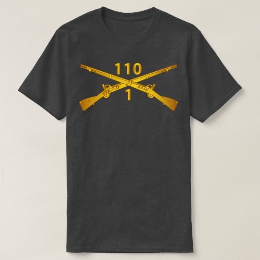 T-shirt 1er Bataillon 110e Régiment d'infanterie (Design devant)