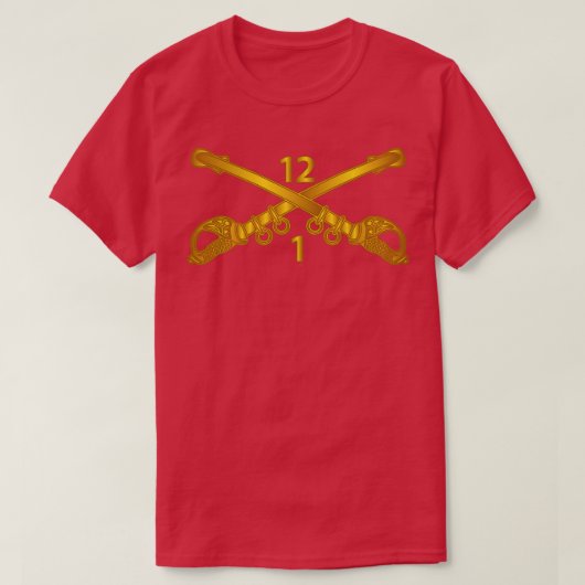 T-shirt 1er Bataillon 12e Branche de cavalerie wo Txt (Design devant)