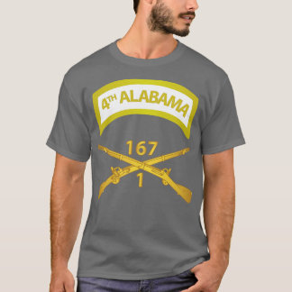 T-shirt 1er Bn 167th Infantry Inf Branch avec 4th Alabama