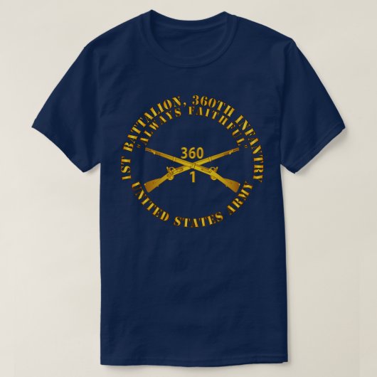 T-shirt 1er Bn 360e Régiment d'infanterie Toujours Fidèle (Design devant)