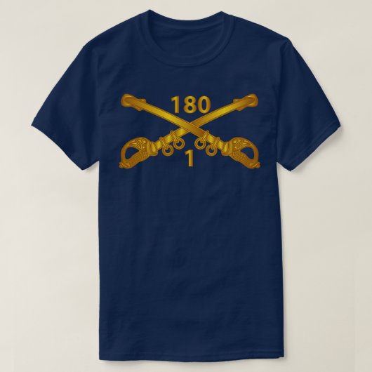 T-shirt 1er Escadron 180e Division du régiment de cavaleri (Design devant)
