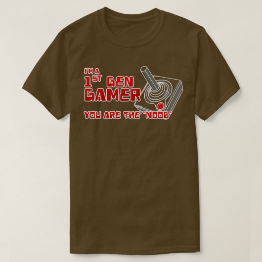 T-shirt 1er génération gamer vous noob (Design devant)