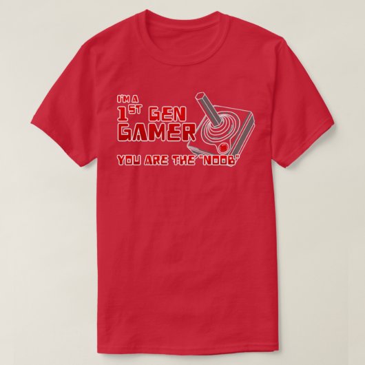 T-shirt 1er génération gamer vous noob (Design devant)