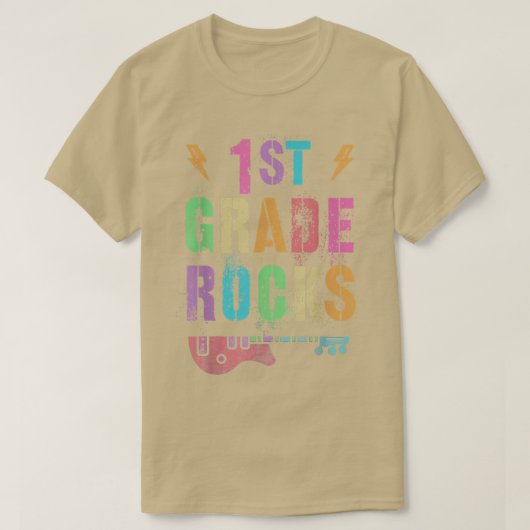 T-shirt 1er GRADE Rocks Étudiant enseignant premier grade  (Design devant)