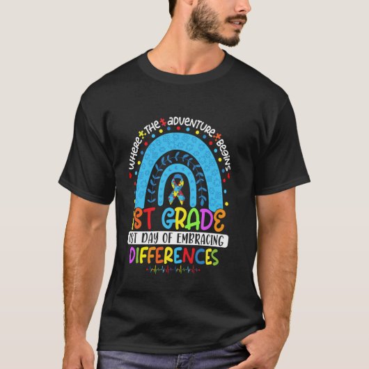 T-shirt 1er jour d'acceptation des différences 1re année A (Devant)