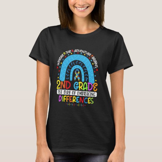 T-shirt 1er jour d'acceptation des différences 2e année Au (Devant)