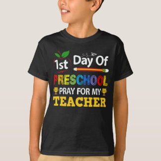 T-shirt 1er jour de la maternelle Priez pour mon enseignan