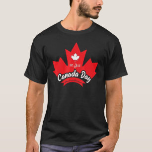 T-shirt 1er juillet Fête du Canada Feuille d'érable drapea