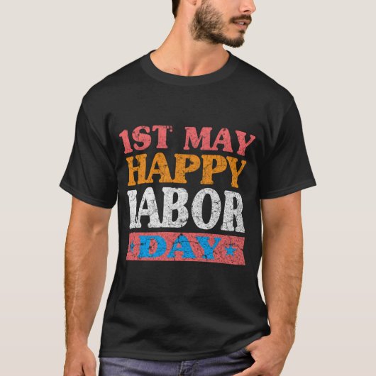 T-shirt 1Er Mai Joyeuse Fête Du Travail, Mon Premier Fête (Devant)