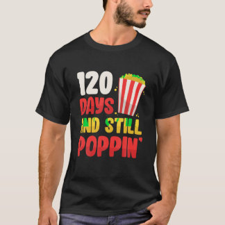 T-shirt 1ère année 120 Jours de l'école Chemise Popcorn En