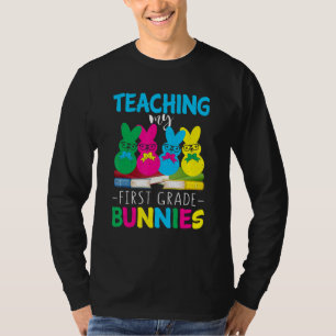 T-shirt 1ère année Enseignant Cute Bunny Jour de Pâques Jo