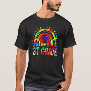 T-shirt 1ère année Enseignant Tie Dye Rainbow Retour à Sc
