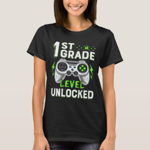 T-shirt 1ère année Jeu vidéo déverrouillé Retour à l'école