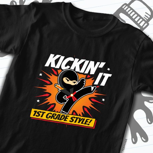 T-shirt 1ère année Ninja Kick Premier jour Retour à l'écol