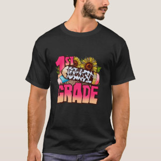 T-shirt 1ère année retour à l'école Western Cowhide Léopar