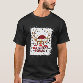 T-shirt 1Ere Classe Enseignant Noël Reindeer Red Buf