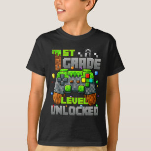 T-shirt 1ère classe Jeu vidéo déverrouillé Pixel Ck To S