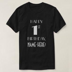 T-shirt 1ère fête d'anniversaire - Chemise décorative Art 