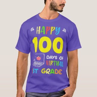 T-shirt 1re année 100 Jours d'école virtuelle 100e