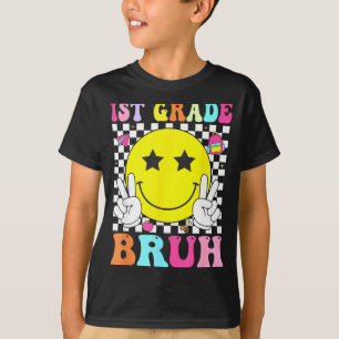 T-shirt 1re année bruh visage rétro sourire retour à l'éco