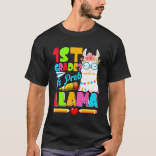 T-shirt 1re année Llama sans problème Premier jour de rent
