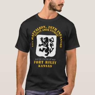 T-shirt 1re Bn 28e Infanterie Ft Riley KS