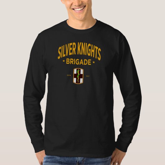 T-shirt 1re brigade Médicale - Argent Knights Long (Devant)
