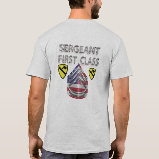 T-shirt 1re division de cavalerie Sergent de première clas (Dos)