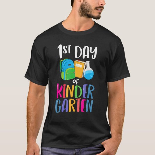 T-shirt 1st Day Of Kindergarten Back To School First Kids (Devant)