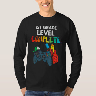 T-shirt 1st Grade Level Complete Gaming Boy Last Day Of Sc