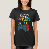 T-shirt 1st Grade Level Complete Gaming Boy Last Day Of Sc (Devant)