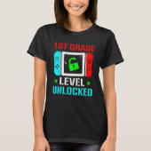 T-shirt 1st Grade Level Unlocked  Back To School Gamer Boy (Devant)