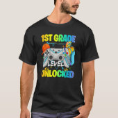 T-shirt 1st Grade Level Unlocked Video Gamers First Day Of (Devant)