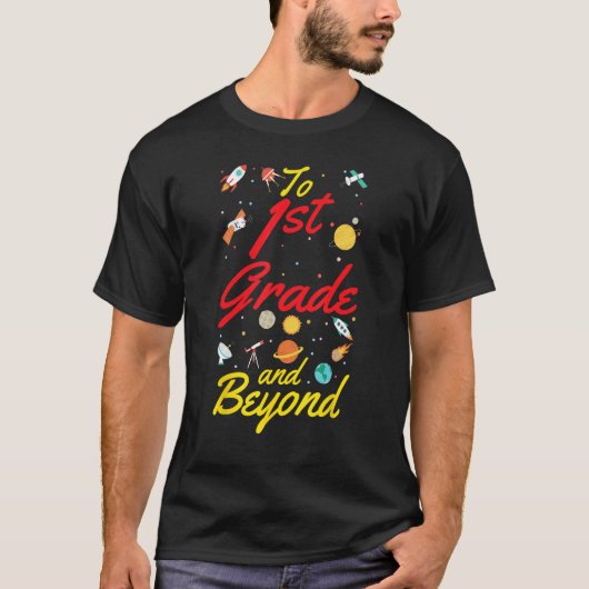 T-shirt 1st Grade Space First Grade Teacher Student Back t (Devant)