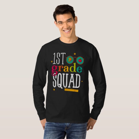 T-shirt 1st Grade Squad Back to School Student Teacher (Devant entier)