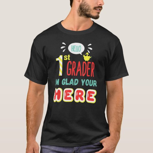 T-shirt 1st Grade Teacher Team Hello 1st First Grader Back (Devant)