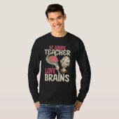 T-shirt 1st Grade Teachers Love Brains Halloween (Devant entier)