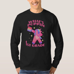 T-shirt 1st Teacher Dabbing Unicorn Whats Poppin Fid