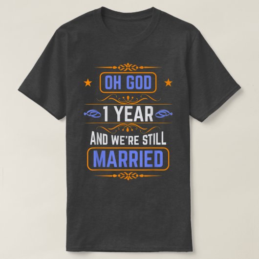T-shirt 1st Wedding Anniversary Ideas for Couple Anniversa (Design devant)